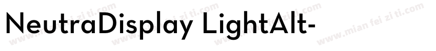 NeutraDisplay LightAlt字体转换